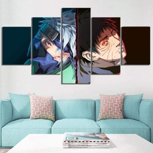 5 Piece Wall Art Canvas Anime Manga Ninja Figure Tsuchi De Posters And Pictures Modern Home Living Room Decoration Paintings