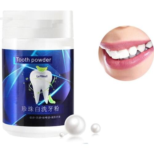 50g Teeth Cleaning Physical Whitening Powder Stains Removal Teeth Whitening Oral Care Can clean the crevice between teeth where