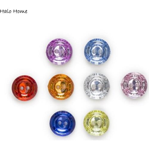 50pcs Acrylic Buttons Round Sewing Scrapbooking Gift Handwork Home Clothing Decor Card Making DIY 13mm
