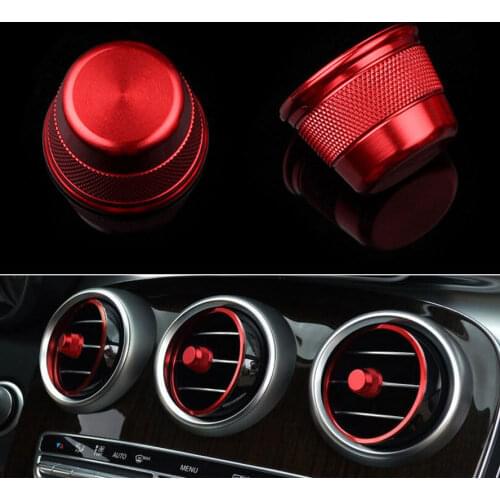 5x Red/Blue Car Air Condition Button Covers Trim For Benz C180L/C200L/C260L