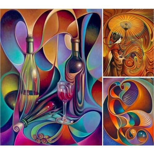 5D Diy Diamond Painting Abstract Flower Landscape Cross Stitch Kit Full Drill Embroidery Mosaic Art Picture of Rhinestones Decor