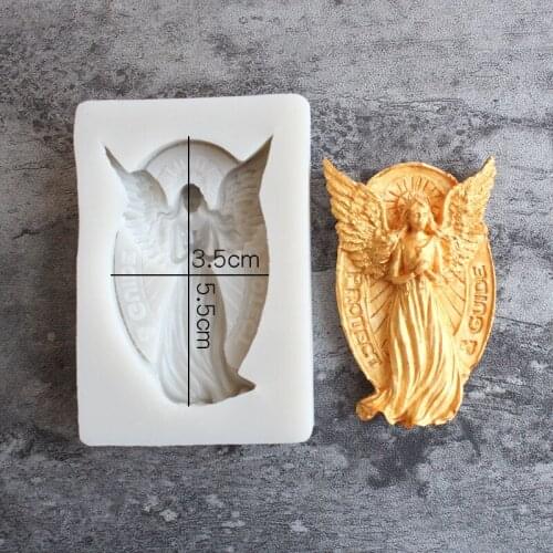 Angel / Ping An Angel Silicone Mold DIY Fondant Cake, Candle, Soap, Resin Decoration Mold Crafts Decoration Silicone Mold