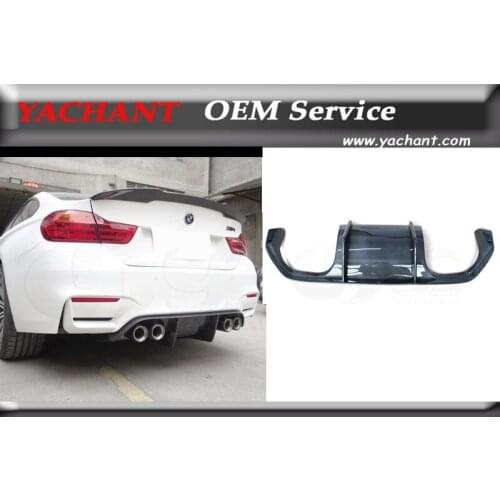 Car-Styling Carbon Fiber Car Rear Bumper Diffuser Fit For 2014-2016 F80 M3 F82 F83 M4 LB LP LW Style Rear Diffuser