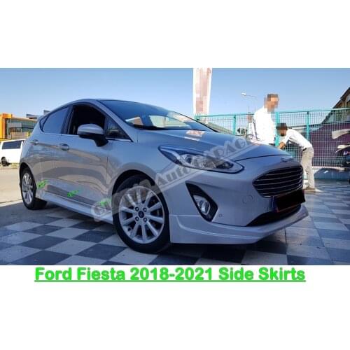 For Ford Fiesta Side Skirts 2018-2021 Sill Trim Car Styling Auto Accessory Universal Spoiler Mud Flaps Lip Splitter Bumper Rack