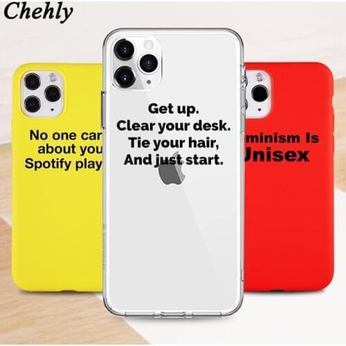 Chehly Funny Phone Case for IPhone 6s 7 8 11 Plus Pro X XS MAX XR SE Letters Cases Soft Silicone Fitted Back Accessorie Covers