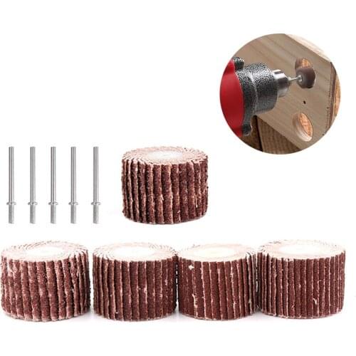 50PCS 10-12mm Dremel Accessories Sandpaper Sanding Flap Polishing Wheels Sanding Disc Shutter Polishing Wheel For Rotary Tool