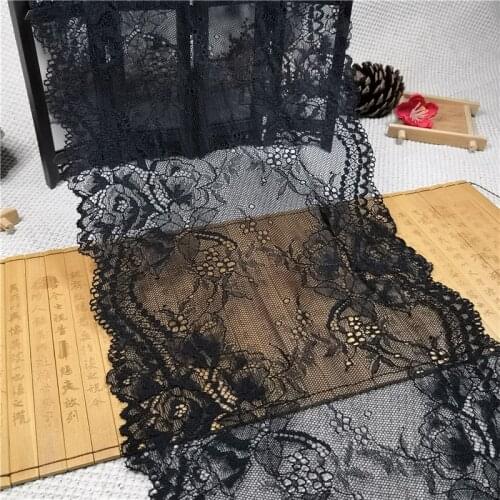 RR3043 24cm Dress lace hem organ folding double lace in black and white clothing bedding lace curtain accessories