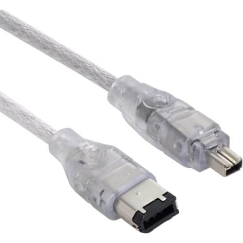 Firewire 400 IEEE 1394 4 Pin Male iLink Adapter Cord to 1394 6Pin Cable for Camera Camcorder