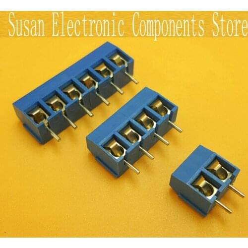 Free Shipping Screw type PCB terminals DG301/KF301-2P 3P 4P 5P 6P 7P 8P 9P 10P spacing of 5.0MM