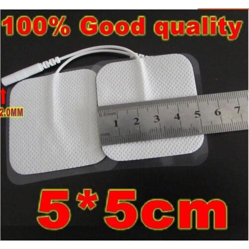 Square Reusable Self Stick Gel TENS Unit Electrodes 5*5cm Electrode Pads amazing adhesion for TENS/ems truMedic Massage