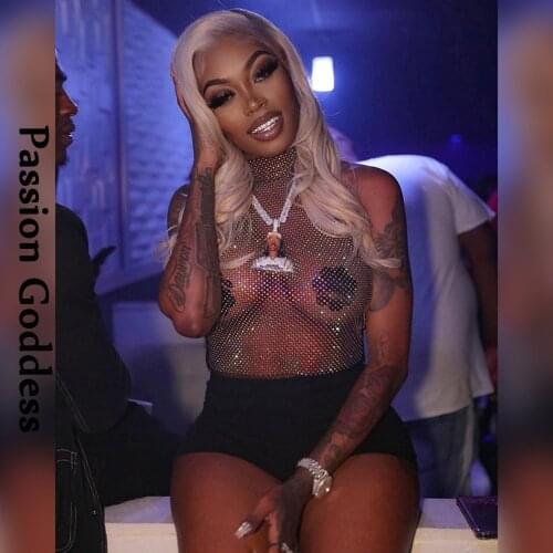 Summer Sexy Women Girls Bling Transparent Crop Tops Nightclub Party Glitter Tank Vest Bustier Cool Punk Lady Dance Cropped Tops