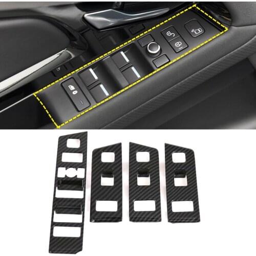 Left Hand Drive! For Range Rover Evoque (L551) 2020 ABS Plastic Interior Window Switch Lift Cover Trim 4pcs Car Styling