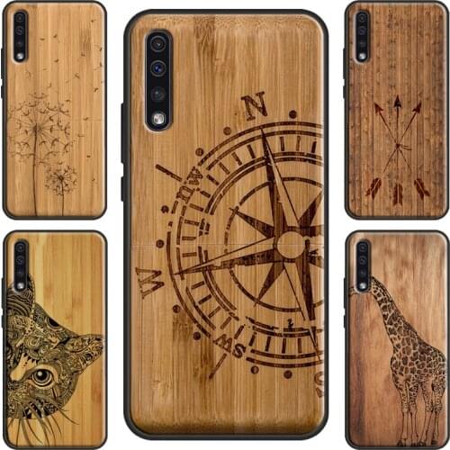Natural Bamboo Wood Pattern Print Soft Case For Samsung A71 A51 A70 A50 A40 A10 A20e A21S Galaxy S20 Plus S10 S9 Note 20 Ultra
