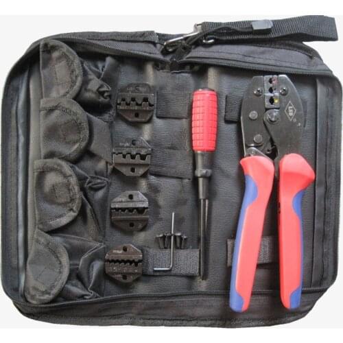 Multifunctional crimping tool kit ratchet terminal crimp pliers with screwdriver & 4pcs exchangeable jaws set LY-K30J-2
