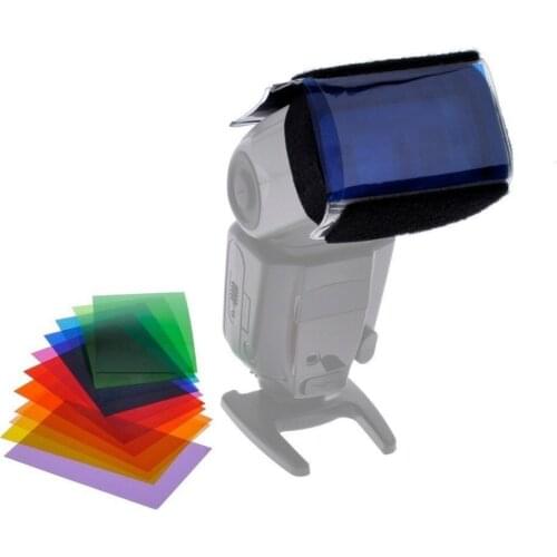 Photographic 12-Piece Set Universal Flash Speedlite Color Filter Kit for DSRL