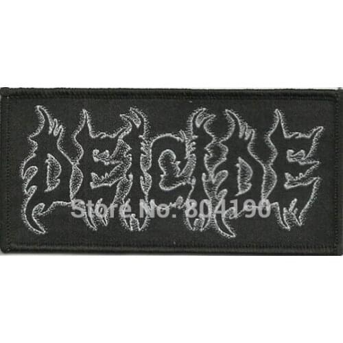 3.9" Deicide Music Band Heavy Metal Woven IRON On Patch APPLIQUE Rock Punk Badge scrapbooking accessories