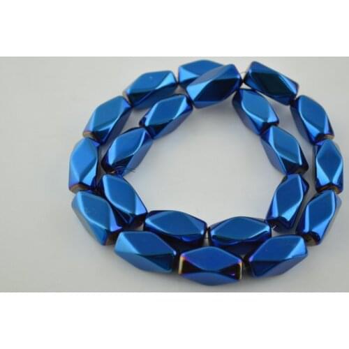 New Arrival Blue Hematite Faceted Face Beads 16'' Cutting Beads For Necklace Making Beads 5 Strands 'lot
