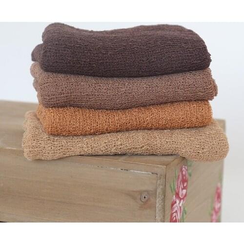 Newborn Sweater Knit Wrap Brown color Baby Jersey wrap Photography props Layering Fabric backdrop