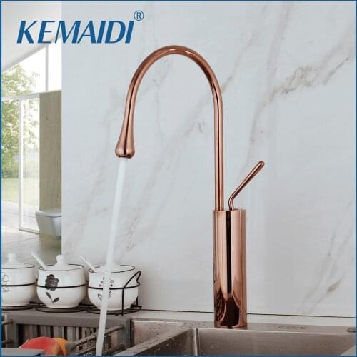 KEMAIDI New Basin Faucet Single Lever 360 Rotation Spout Moder Brass Mixer Tap For Kitchen Or Bathroom Basin Water Sink Mixer