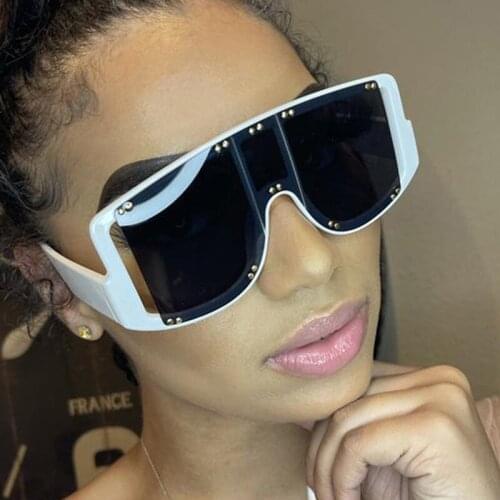 Pilot Men Glasses Oversized Sunglasses Women Big Frame Vintage Brand Designer Fashion Big Square Gradient Sun Glasses Female UV