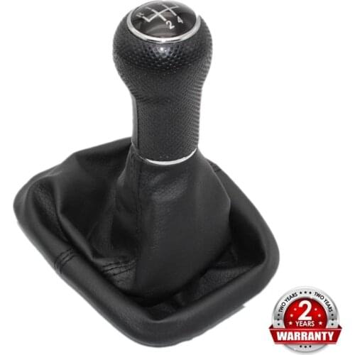 New 5 Speed Car Gear Stick Shift Knob With Leather Boot For VW Golf 2 3 4 Cabrio Polo 6N Passat 35i Car-Styling