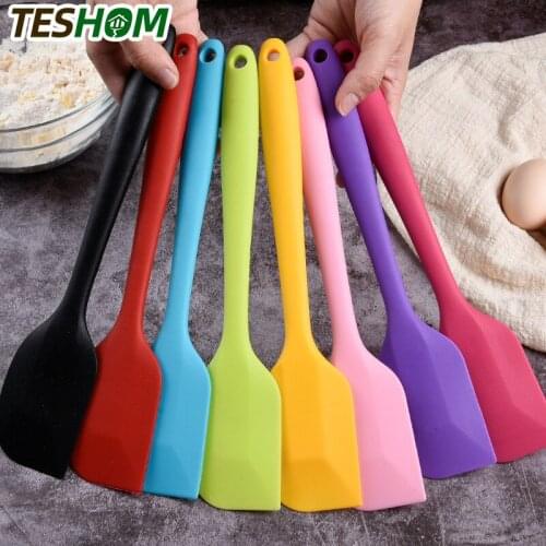 TESHOM Silicone Spatula, Baking Scraper for Cake Decorating, 10.6inch Big Size Baking Tools