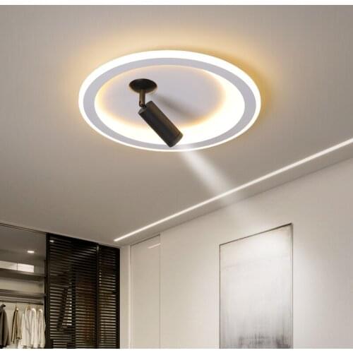 Markdown sale Chandelier Lights For Living Bedroom Room Lighting Gold Black Lamps Fixtures Dimmable With spotlight AC90-260V