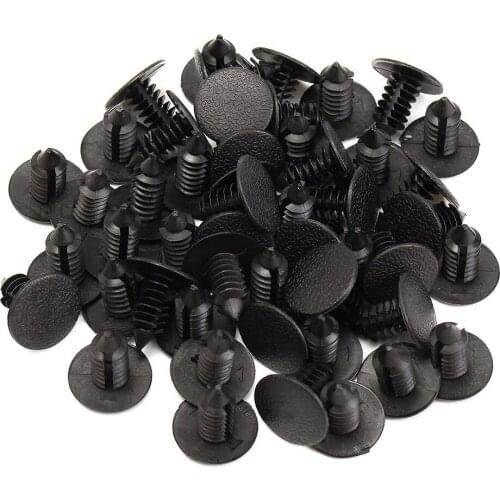 Universal 50pcs Plastic Car Rivet Fastener Car Door Bumper Cover Fender Bumper Fixed Clip Car Fender Bumper Rivet Clip Fastener