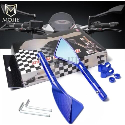 Universal Motorcycle Rearview Side Mirror Rear View Mirrors Bar End For Honda NC14 NC17 NC19 NC22 NC23 NC29 NSR250 CB-1 CB400