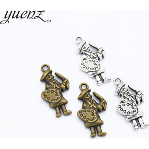 YuenZ 8 pcs Antique Silver color Soldier Charms Pendant For Bracelets Necklace Jewelry Making 27*27mm I192