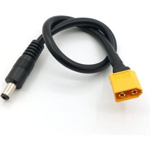 1PCS XT60 Bullet Connector to Male DC 5.5X2.5MM Power 30CM Cable for Fly FPV Multirotor Field Repairs Apply