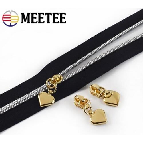 10Pcs Lightgold Metal Zipper Sliders For 3# Nylon Zippers Jackets Clothes Zippers Head Zip Repair Kit DIY Bag Accessories