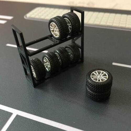 2sets/LTot 1/64 Tires 8 Packs Random Delivery For Architecture Car Model Scene Design And Hobby Kits Toys