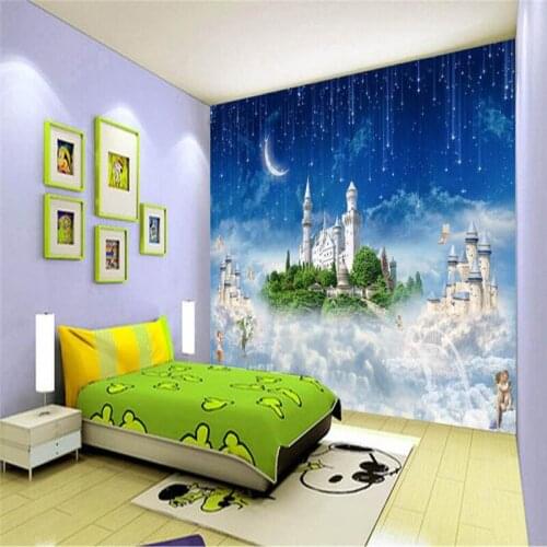 Beibehang Custom 3d Wallpaper Sky City 3D Myth Wallpaper Sofa Living Room Bedroom Wall TV Wall Wall Decorative