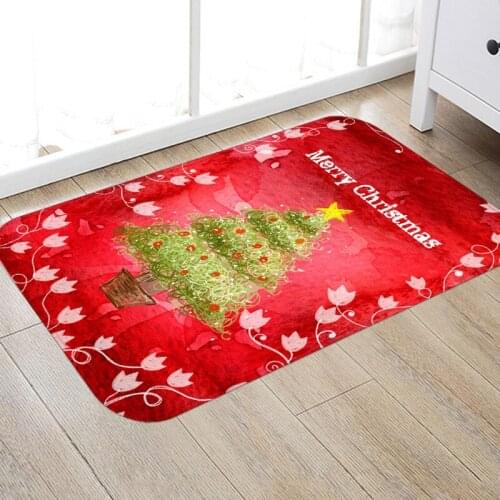 3D Printed Home Welcome Rug Merry Christmas Door Mat Long Bathroom Mats Kitchen Home Entrance Carpet Hallway Bedroom Floor Rugs