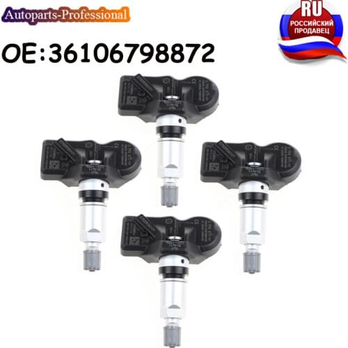 4 PCS Car 36106798872 For BMW 5 6 7 X1 X3 X4 Z4 Mini Rools Royce 36106874830 36106890964 TPMS Tire Pressure Sensor 433MHz