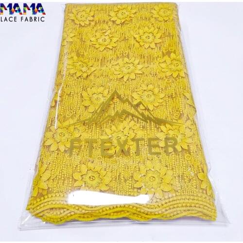 5 Yards 2021 High Quality African Lace Fabric Net Lace With Shing Sequins For Wedding Party Women Dresses Sequins Sewing