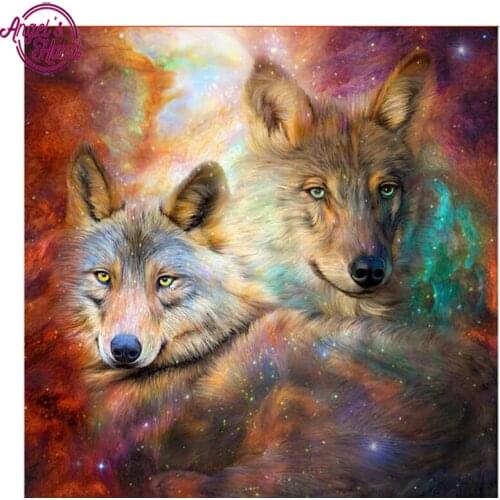 Full Square drill 5D DIY Diamond Embroidery wolf Diamond Painting Cross Stitch Rhinestone Mosaic home decor