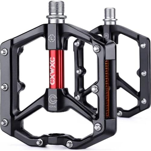 Aluminum MTB Pedals Flat Platform Bicycle Pedals For Mountain Road BMX Bike Parts Quick Release Bearings Cleats Cycling Pedale