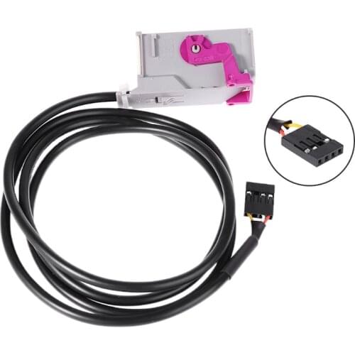 Car Aux-in RNS-E Navigation AUX Button Audio Adapter Kit 32Pin Plug for Audi