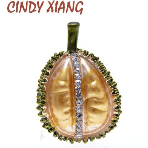 CINDY XIANG 2 Colors Choose Enamel Durian Brooch Fruit Pin Creative Design Vivid Style Fashion Jewelry High Quality New Arrival