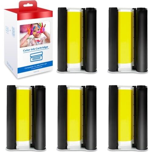 UniPlus 5pcs KP 36IN Ink Cassette Compatible for Canon Selphy Photo Printer CP1200 CP1300 CP910 CP900 Color Ink Paper Printing