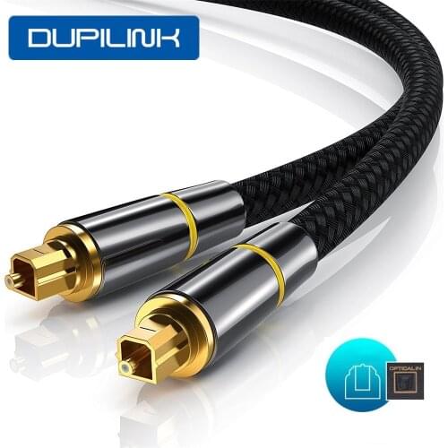 DUPILINK Digital SPDIF Fiber Toslink Optical Audio Cable Speaker Wire Soundbar Amplifier Subwoofer Optical Audio Cable