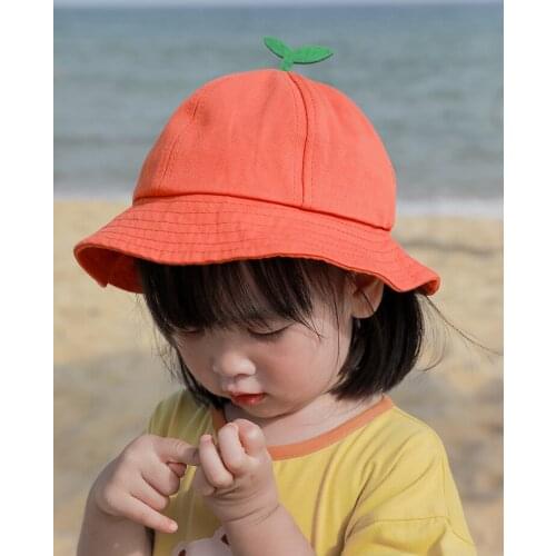 Childrens Sun Hat 2021 Summer New Foreign Style Beach Hat Girls Cute Casual Sunscreen Fisherman Hat