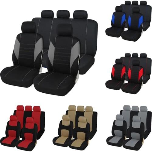 Automobile Car Seat Covers Composite Sponge Polyester Cloth Airbag Compatible Fit For Most Car, Truck, SUV Auto Accessories