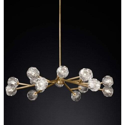 Molecular lighting copper LED Lamp Chandelier Crystal Suspension Light Modern Parlor restaurant Home lighting Chandelier PA0085