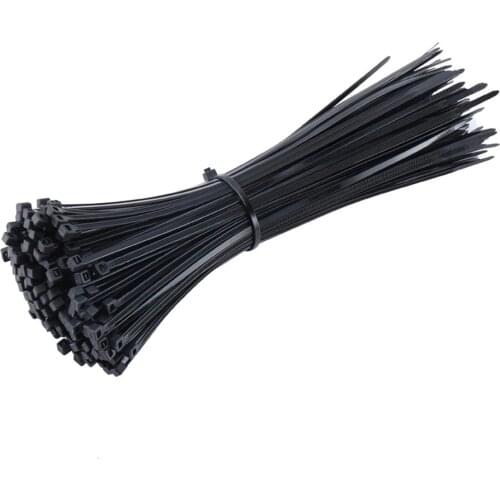 2Pcs 8*400mm Black/White Nylon Cable Tie Plastic Cable Tie Cable Self-locking Cable Tie