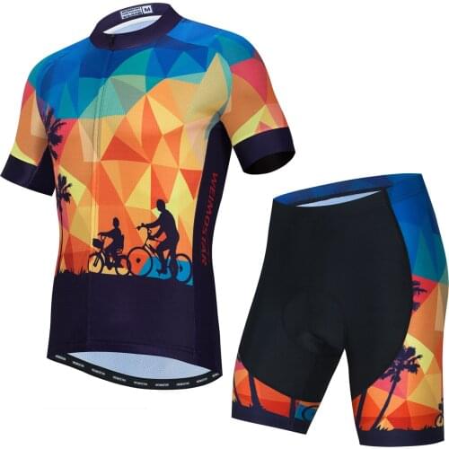 New men Pro Cycling short sleeve Jersey Set Summer Breathable Sports Suit MTB Bike Clothing Male Bicycle Clothes Casual Wear