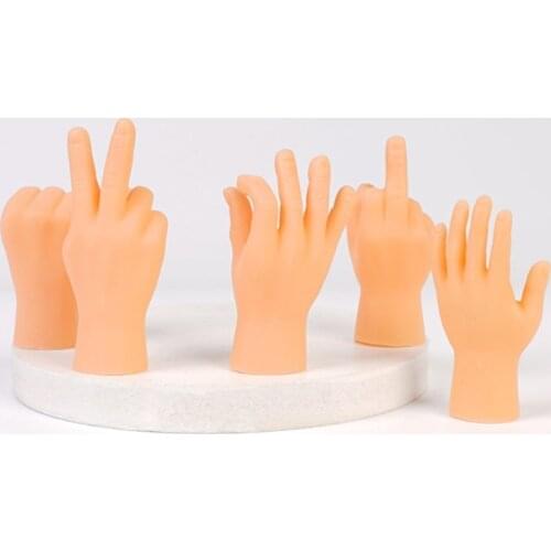 Novelty Funny Fingers Hands Feet Foot Model Tricky Toys Puppets Around the Small Hand Model Halloween Gift