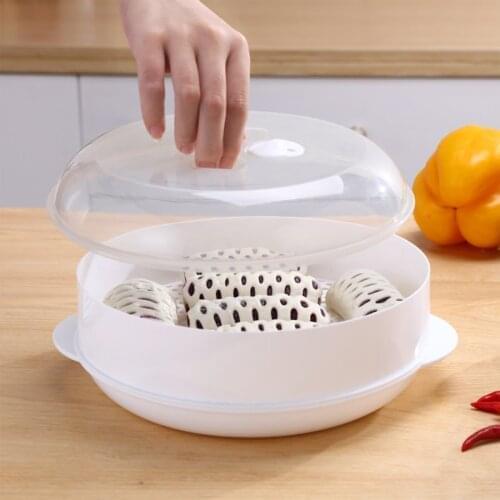 Microwave Steamer With Lid Durable Plastic Steamer Durable Steamed Kitchen Tool Steaming Thermal Insulation Bento Lunch Box
